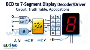 BCD to 7-segment display decoder driver circuit