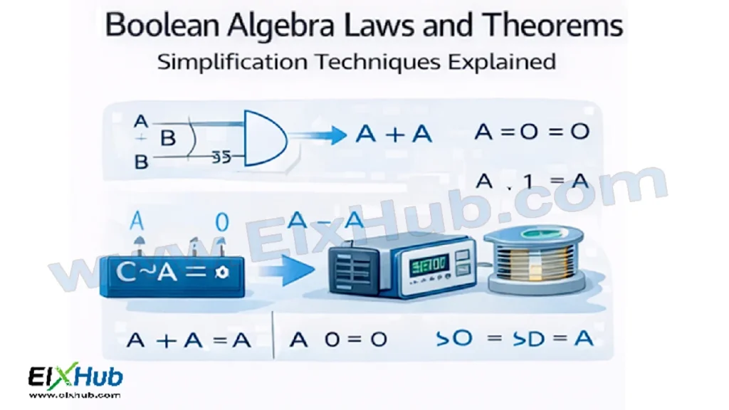 Boolean Algebra Laws and Theorems Explained Simplification