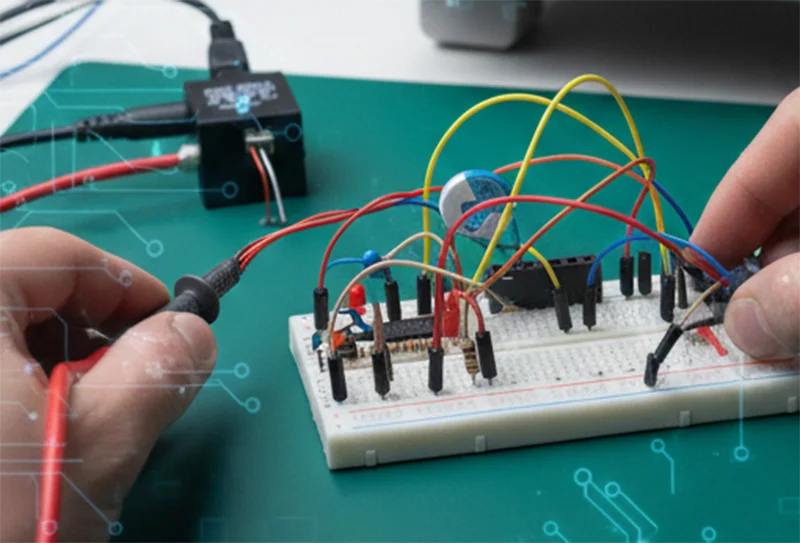 Breadboard prototyping in electronics