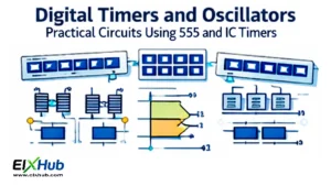 Digital timers and oscillators using 555 IC