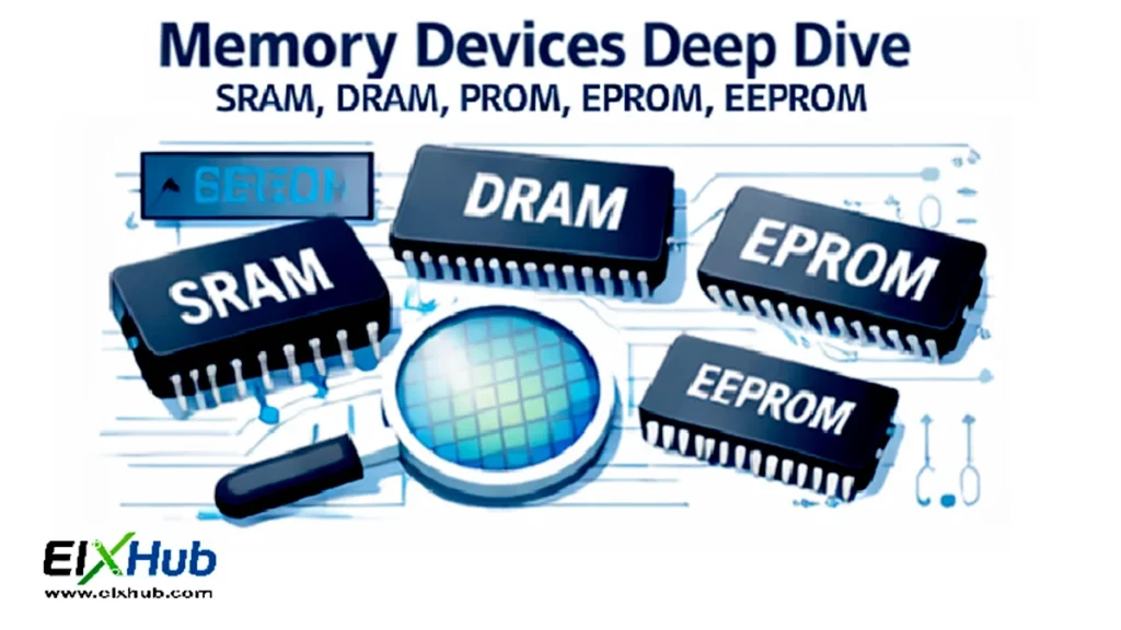 Memory devices SRAM DRAM PROM EPROM EEPROM