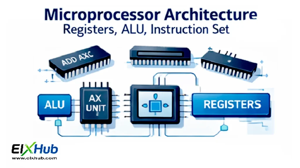 Microprocessor architecture registers ALU instruction set