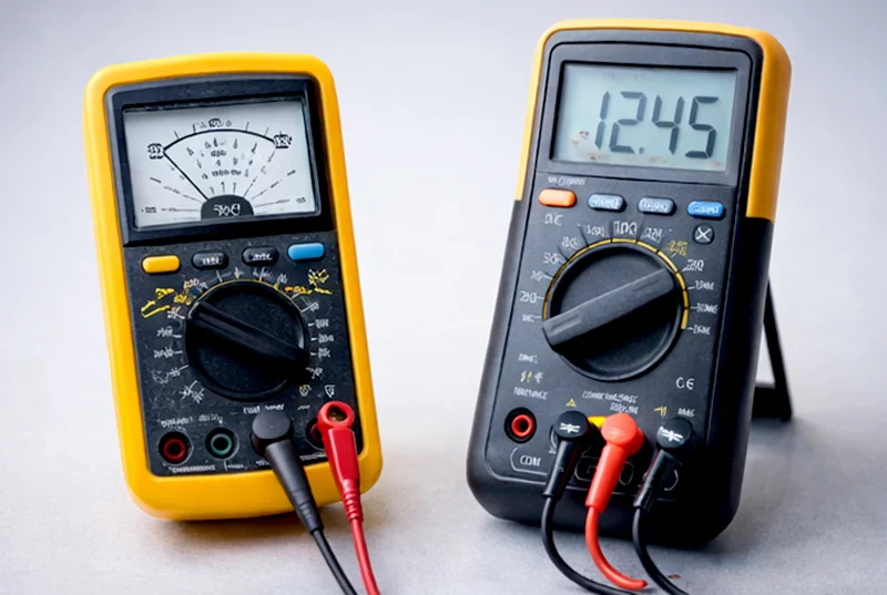 Analog and digital multimeters comparison